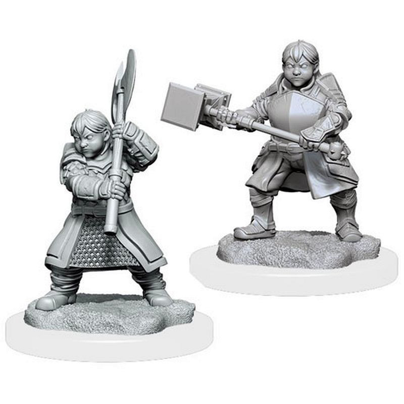 Critical Role Unpainted Miniatures Dwarf Dwendalian Empire Fighter Female