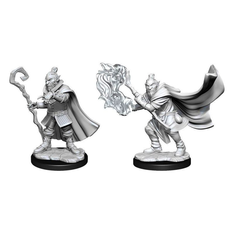 Critical Role Unpainted Miniatures Hobgoblin Wizard and Druid Male