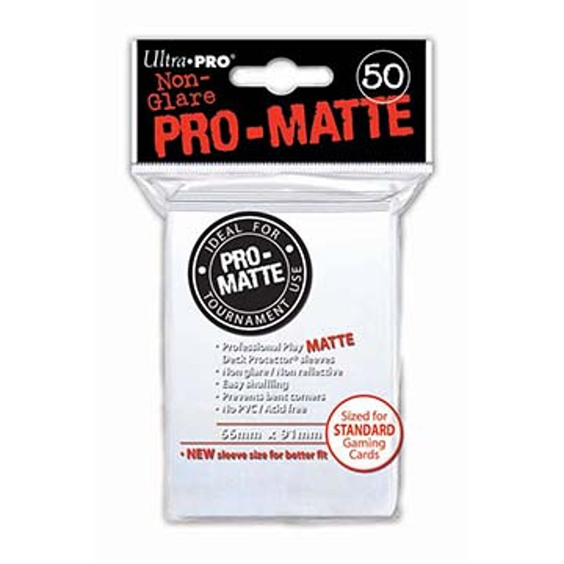 Protektory - Ultra Pro - Standard CCG - Pro-Matte - Białe (50 szt.)