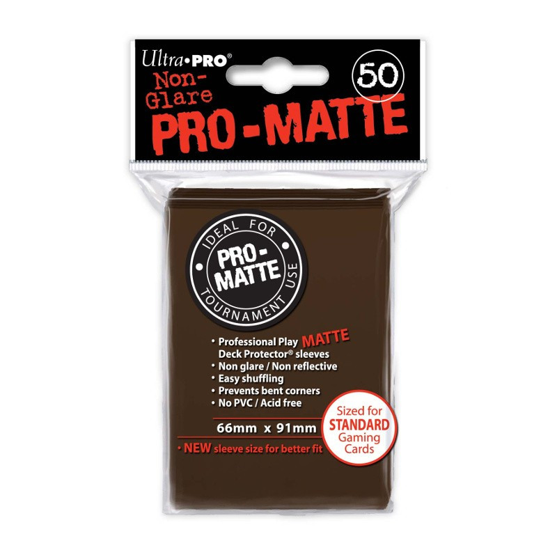 Protektory - Ultra Pro - Standard CCG - Pro-Matte - Brązowe (50 szt.)