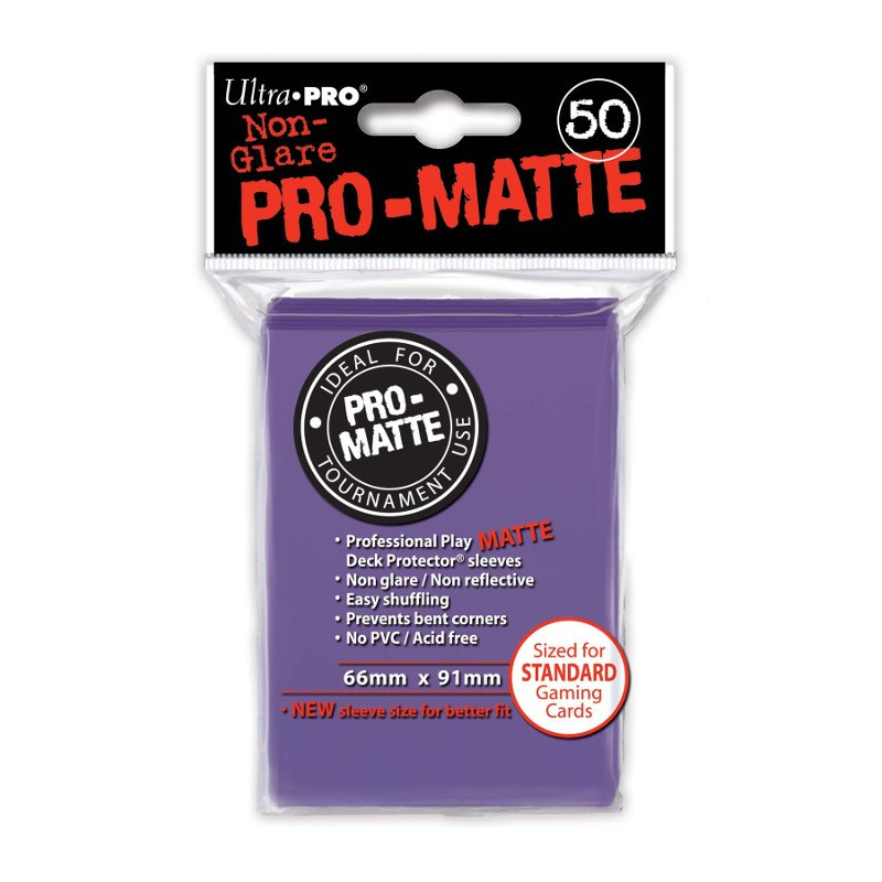Protektory - Ultra Pro - Standard CCG - Pro-Matte - Fioletowe (50 szt.)