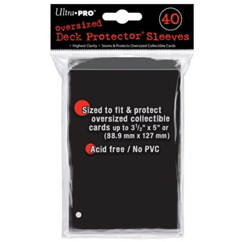 Ultra Pro Protektory Ponadwymiarowe Czarne (40 szt.)