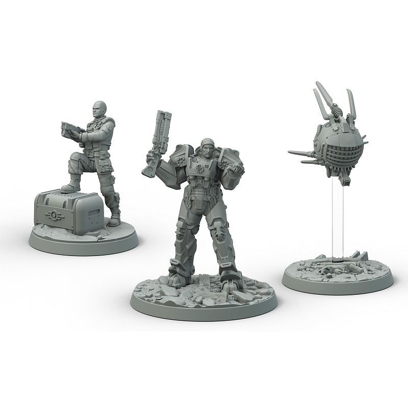 Fallout Wasteland Warfare Brotherhood of Steel Knight-Captain Cade and Paladin Danse