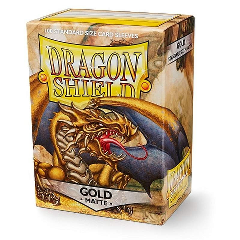 Protektory Dragon Shield Standard CCG Matowe Złote 100 szt.