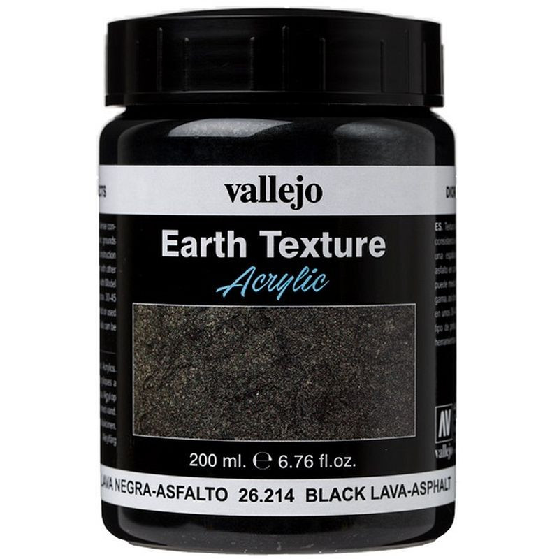 Vallejo Earth Textures Black Lava-Asphalt 200ml 26.214