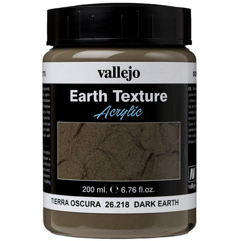 Vallejo Earth Textures Dark Earth 200ml 26.218