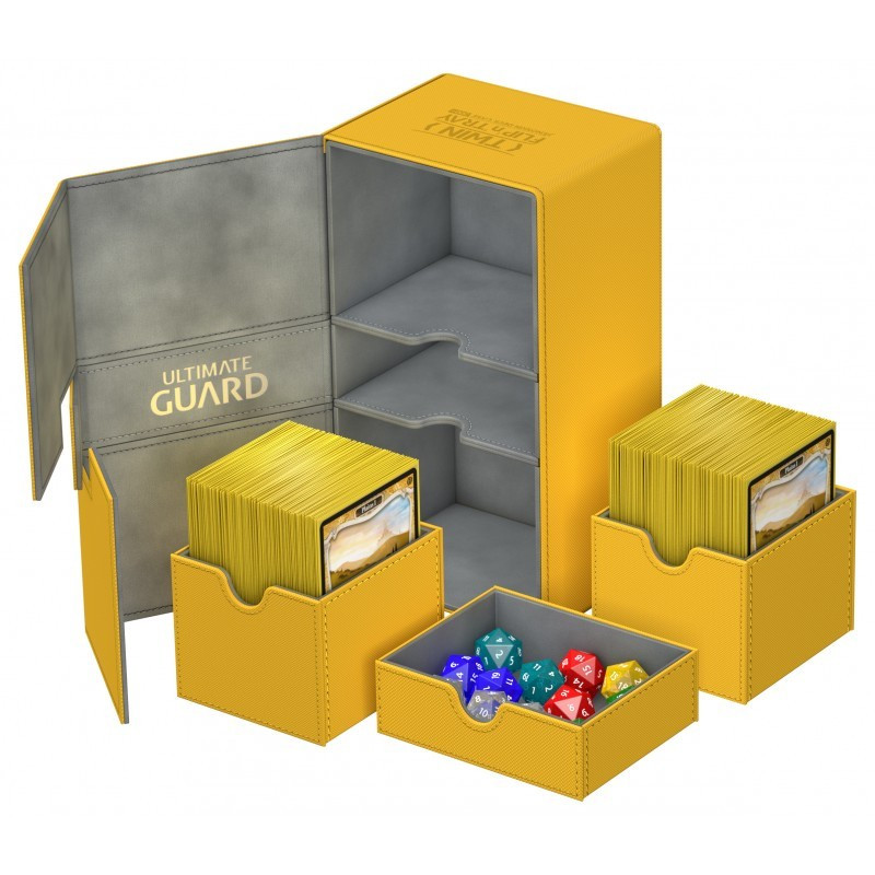 Pudełko Ultimate Guard Twin Flip'n'Tray XenoSkin Deck Case 200+ Żółte