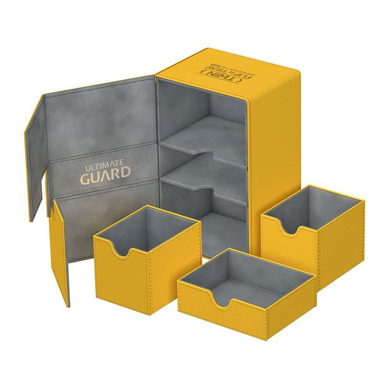 Pudełko Ultimate Guard Twin Flip'n'Tray XenoSkin Deck Case 160+ Żółte