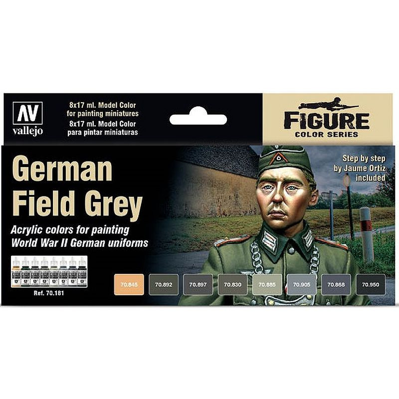 Vallejo Model Color Set German Field Grey 70.181
