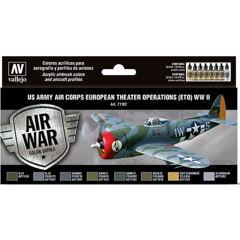 Vallejo Model Air Set US Army Air Corps ETO WWII 71.182