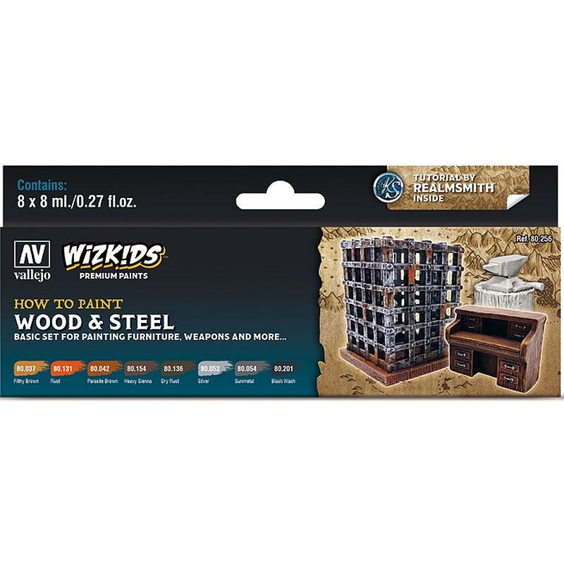 Vallejo Premium Wizkids Set Wood and Steel 80.256