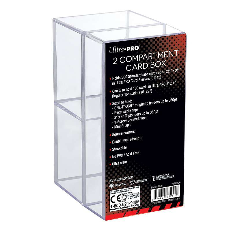 Pudełko Ultra Pro Card Box 2-komorowe Przezroczyste