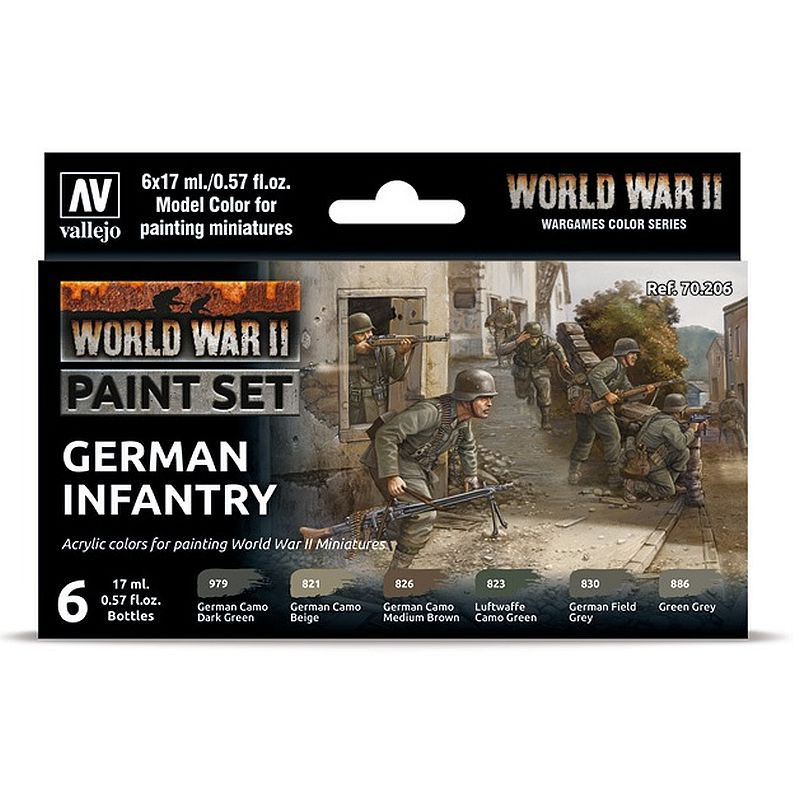 Vallejo Model Color Set WWII German Infantry 70.206