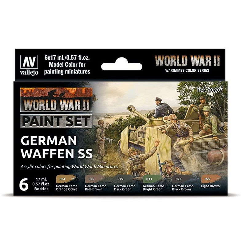 Vallejo Model Color Set WWII German Waffen SS 70.207
