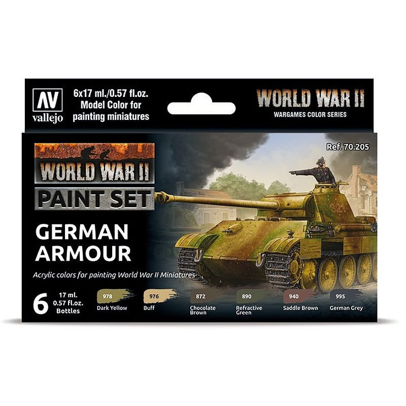 Vallejo Model Color Set WWII German Armour 70.205