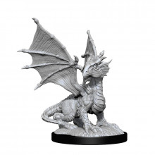 D&D Nolzur's Marvelous Miniatures Silver Dragon Wyrmling and Female Halfling