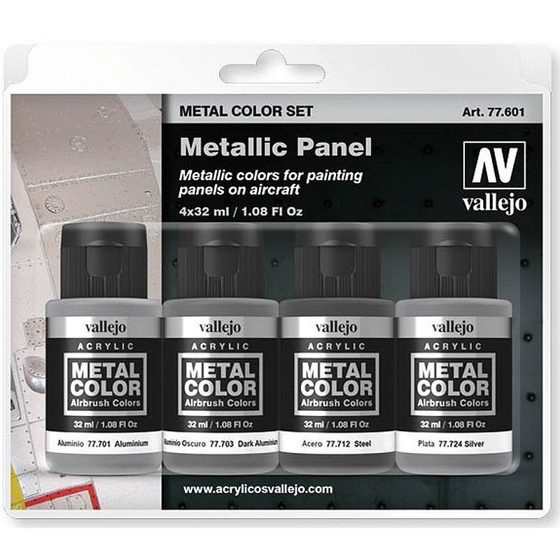 Vallejo Metal Color Set Metallic Panel 77.601