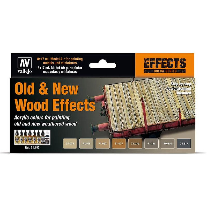 Vallejo Model Air Set Old & New Wood Effects 71.187