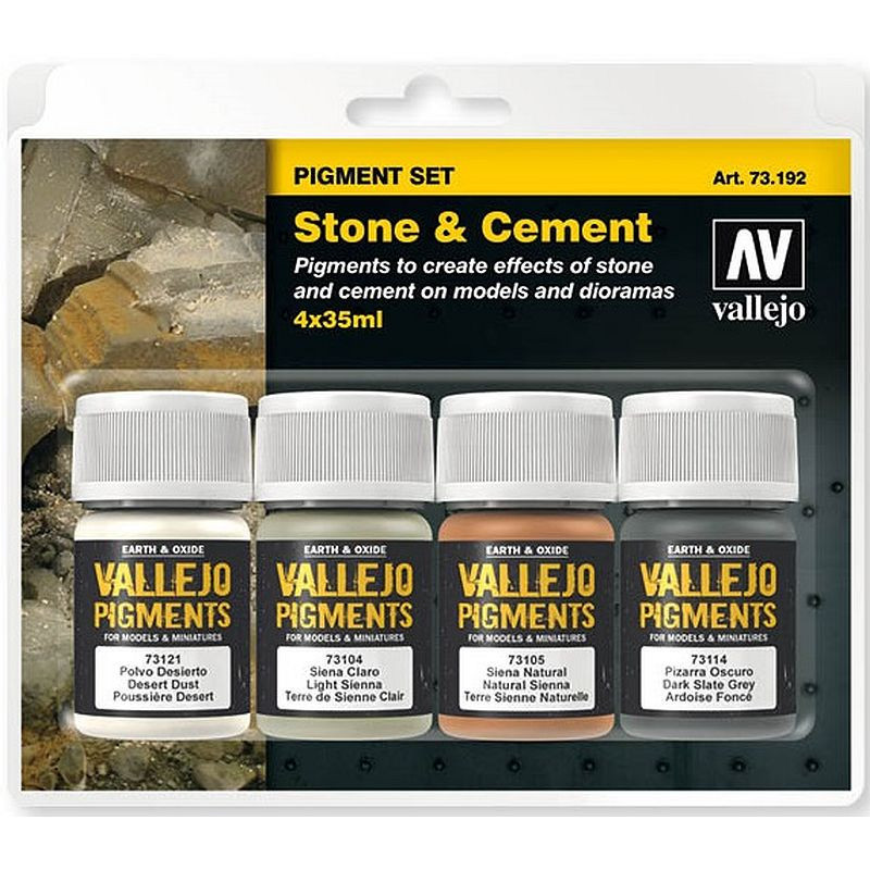 Vallejo Pigment Set Stone & Cement 73.192