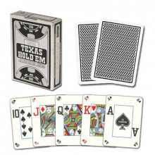 Klasyczna Talia Kart do Gry Cartamundi Texas Hold'em Czarna