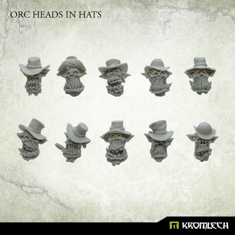 Kromlech Orc Heads in Hats