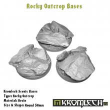 Kromlech Rocky Outcrop Bases Round 50mm
