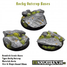 Kromlech Rocky Outcrop Bases Round 50mm