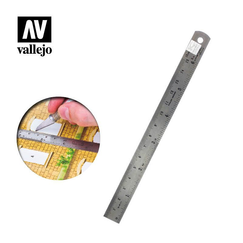 Miarka Vallejo Steel Rule (150 mm) T15003